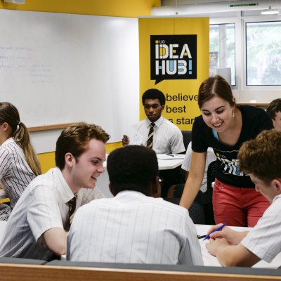 Senior students from St Peter’s Lutheran College visited UQ for the Idea Hub Discovery program